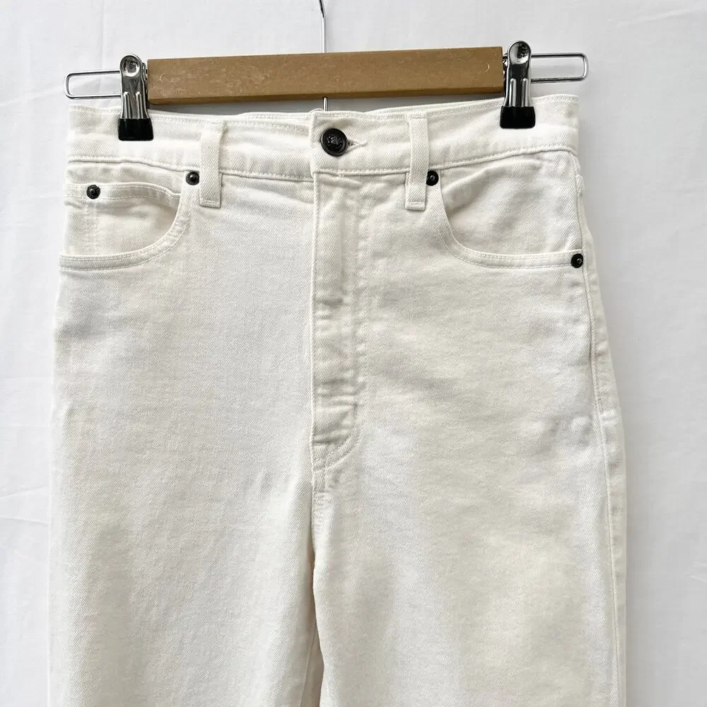 SLVRLAKE Beatnik Slim Fit High Rise Jeans White Wash Women's Size 27 - Picture 7 of 16